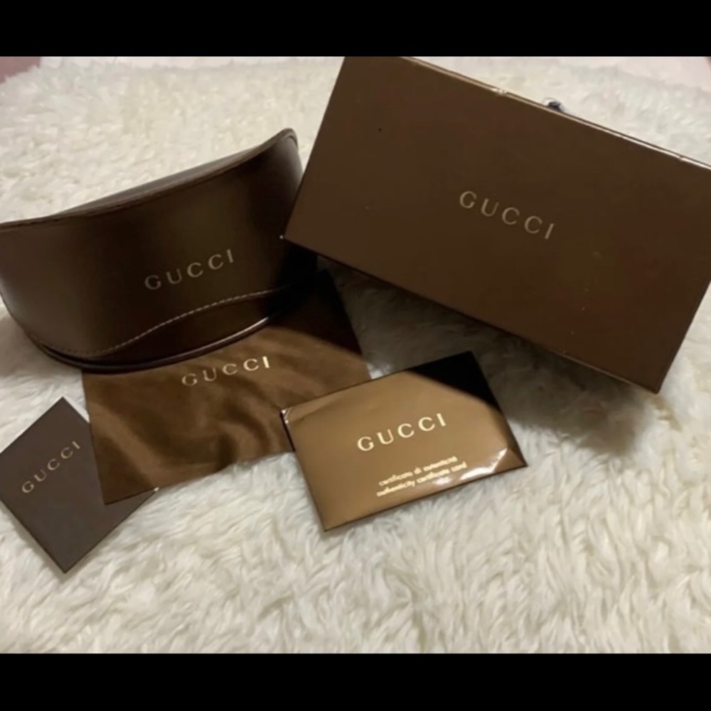 Gucci Sunglass Case with cleaner & Box